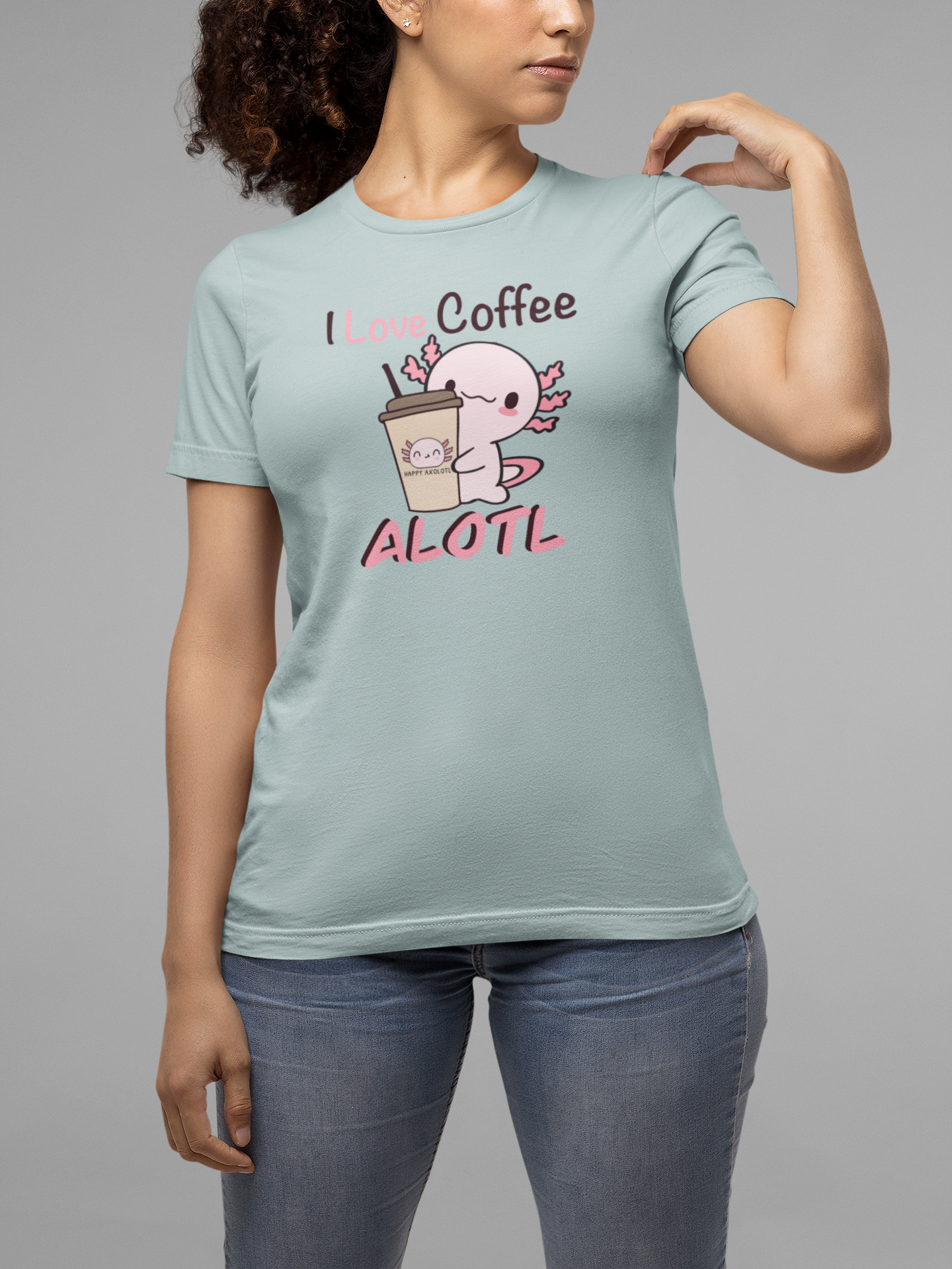 I Love Coffee Alotl T-Shirt