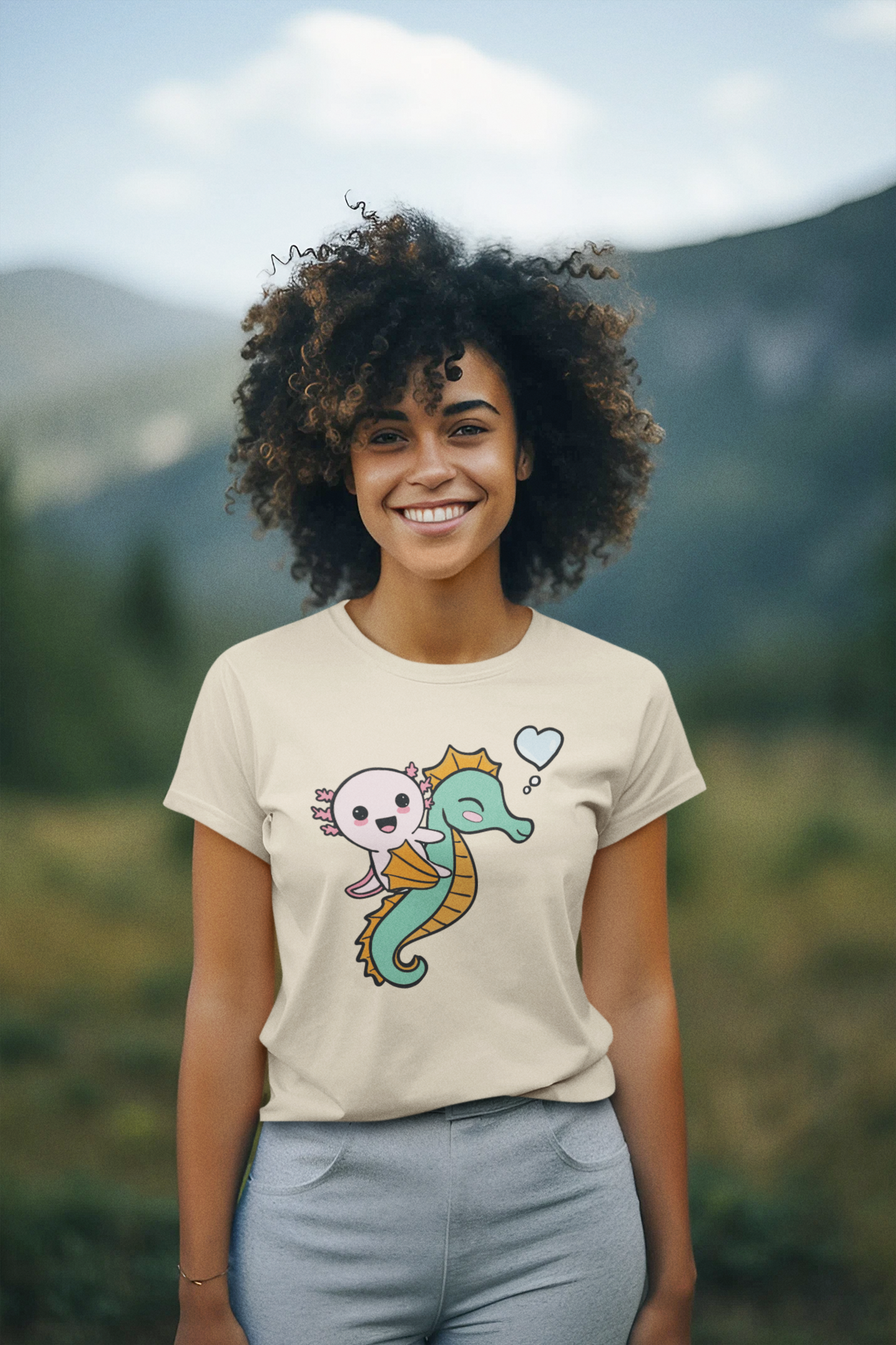 Giddy-Up Horsey Axolotl T-Shirt