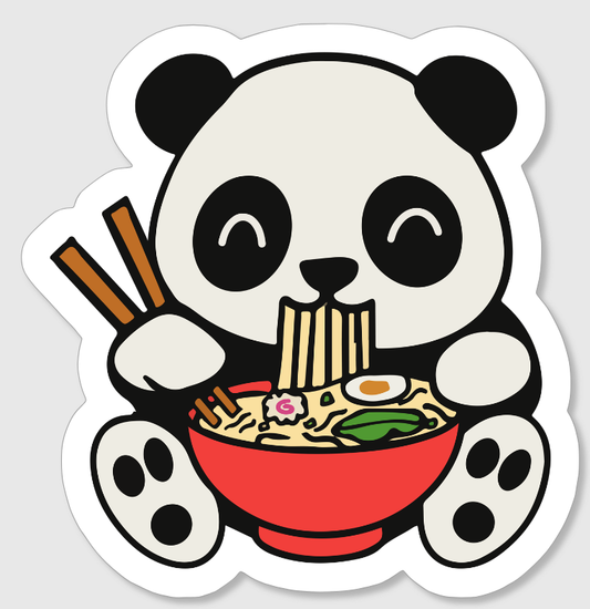 Ramen Noodle Panda Sticker