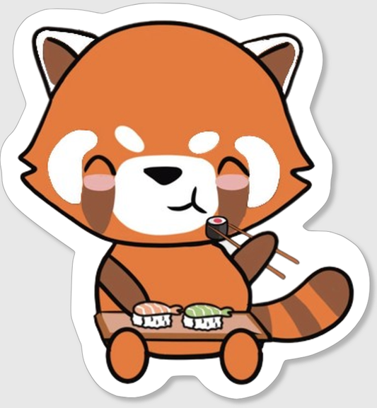 Good Sushi Red Panda Sticker